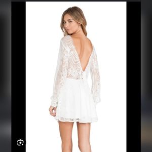 For love and lemons lolo lace open back dress